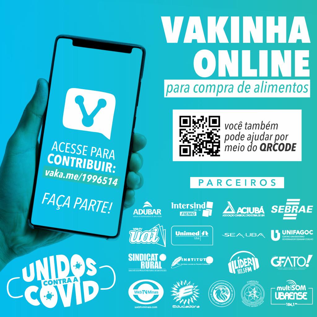 Vakinha Online para compra de alimentos. Unidos Contra a Covid